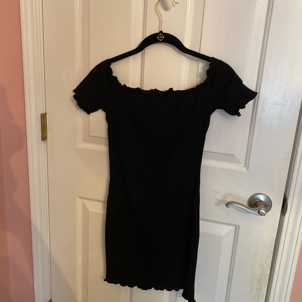 SHEIN off the shoulder rip knit dress